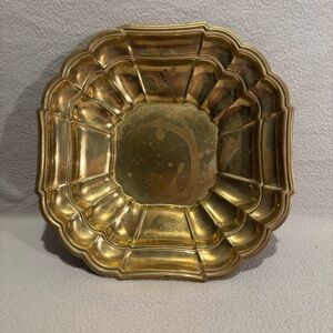 Brasscrafters American Family Vintage Scalloped Brass Bowl